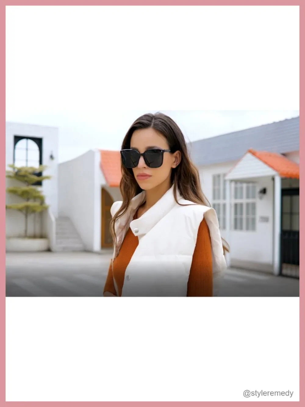 Oversized Vintage Polarized Sunglasses Square Classic Simple Unisex